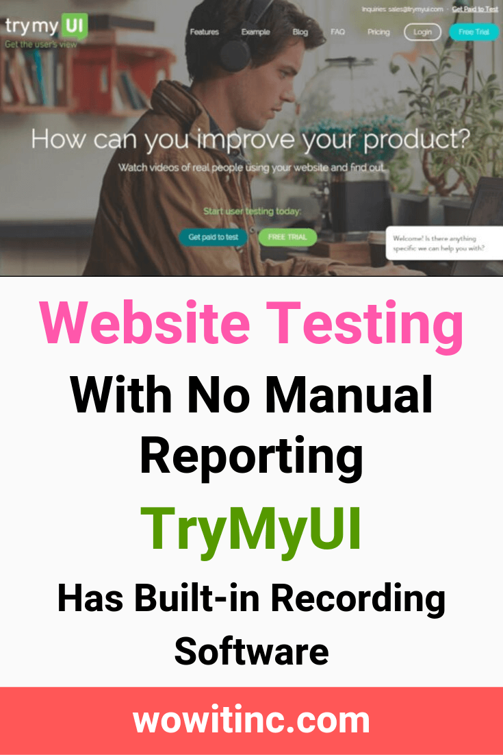 TryMyUI - no manual reporting Website Testing