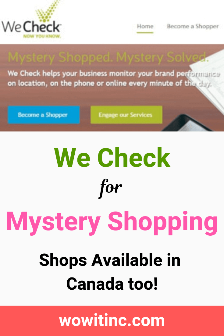 We Check for Mystery Shopping
