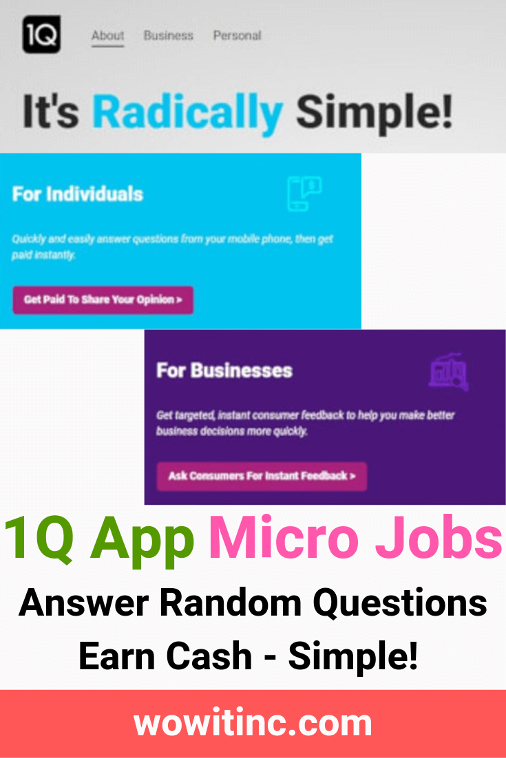 1q micro jobs - cash for questions