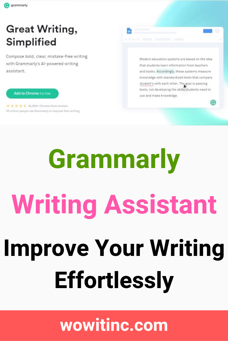 Grammarly writing assistant