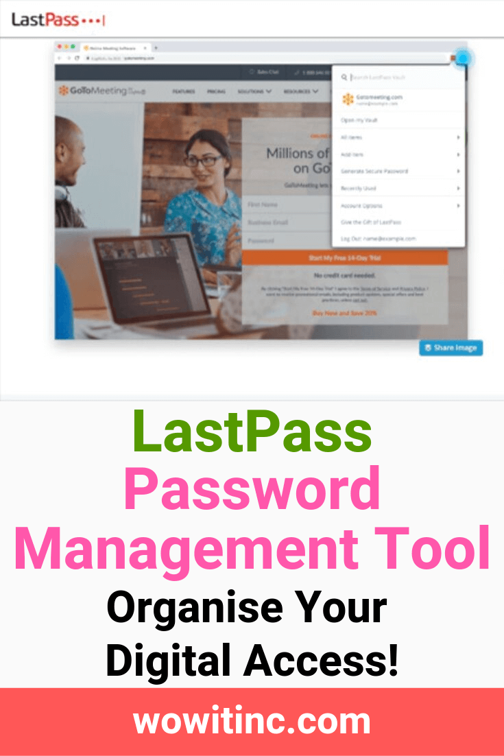 Lastpass password management get organised