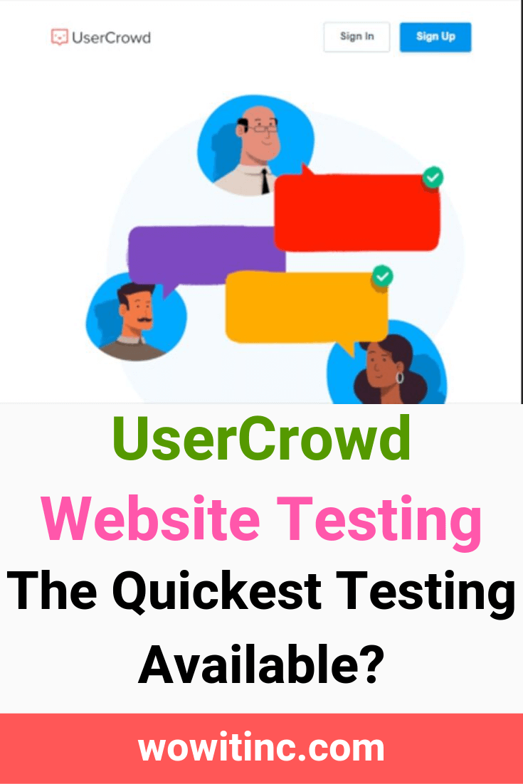 Usercrowd website testing the quickest available