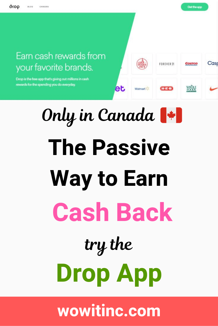 Drop app - passive cash back