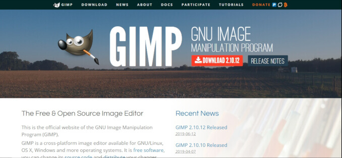 GIMP - software to manipulate images