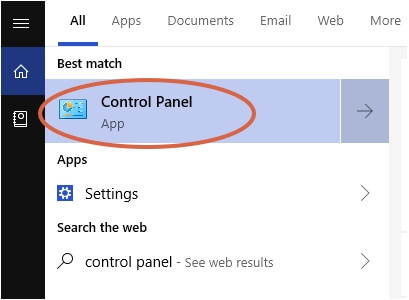 HOW TO - Control Panel Search results
