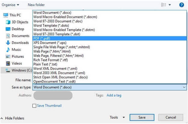 HOW TO - save as to pdf