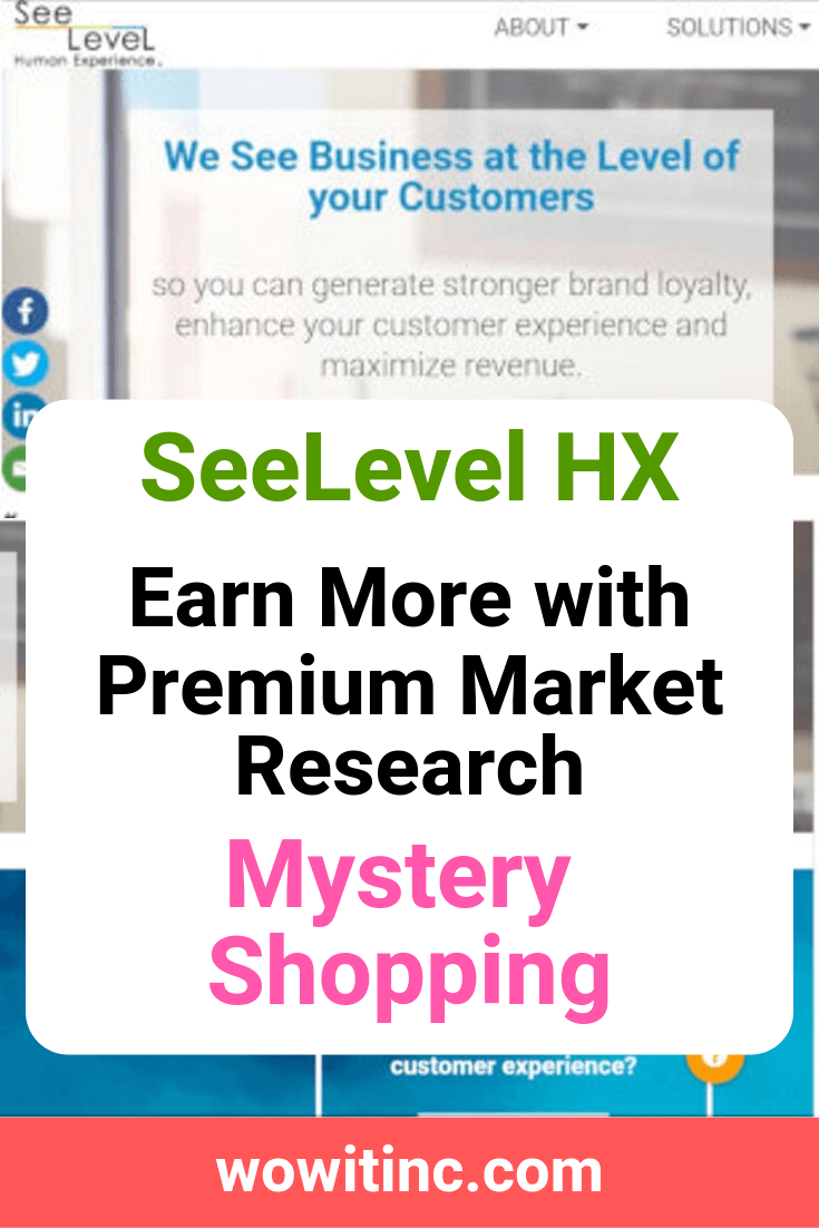 SeeLevel HX premium mystery shopping