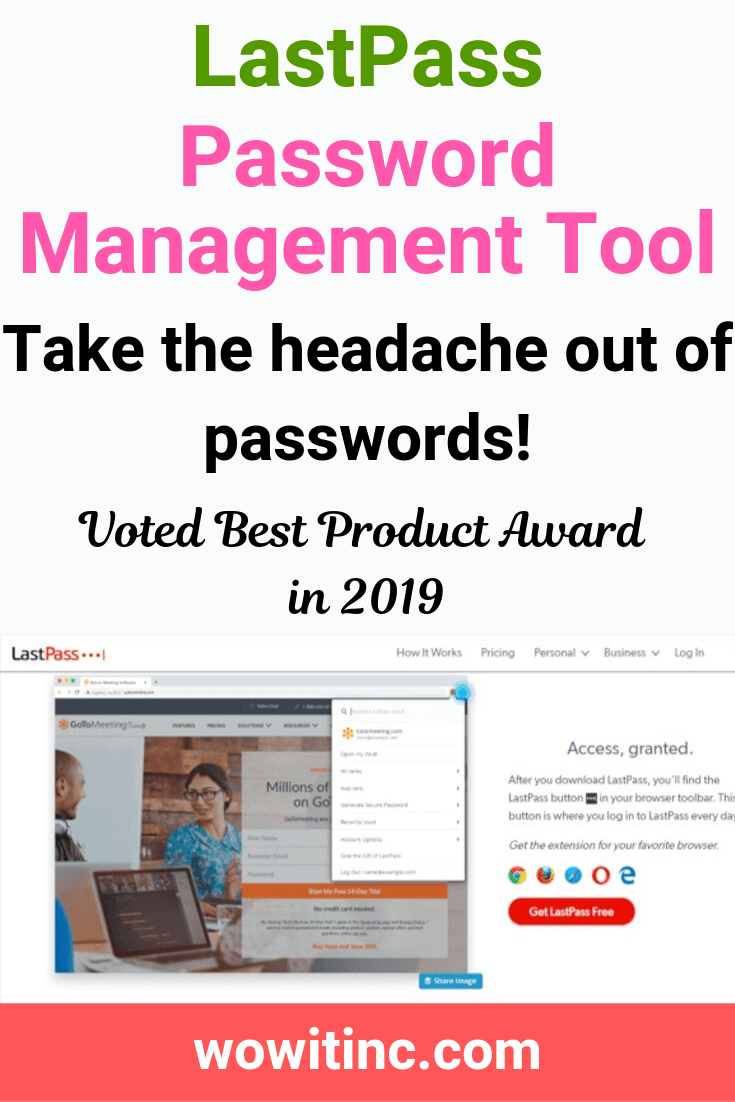 LastPass password management site