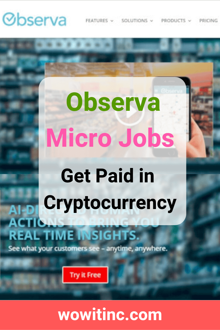 Observa micro jobs - paid in cryptocurrency