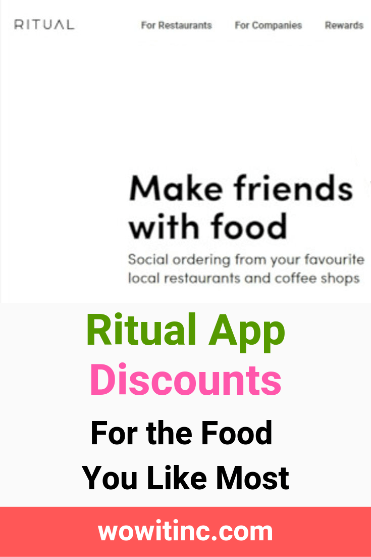Ritual app discount on food you like most