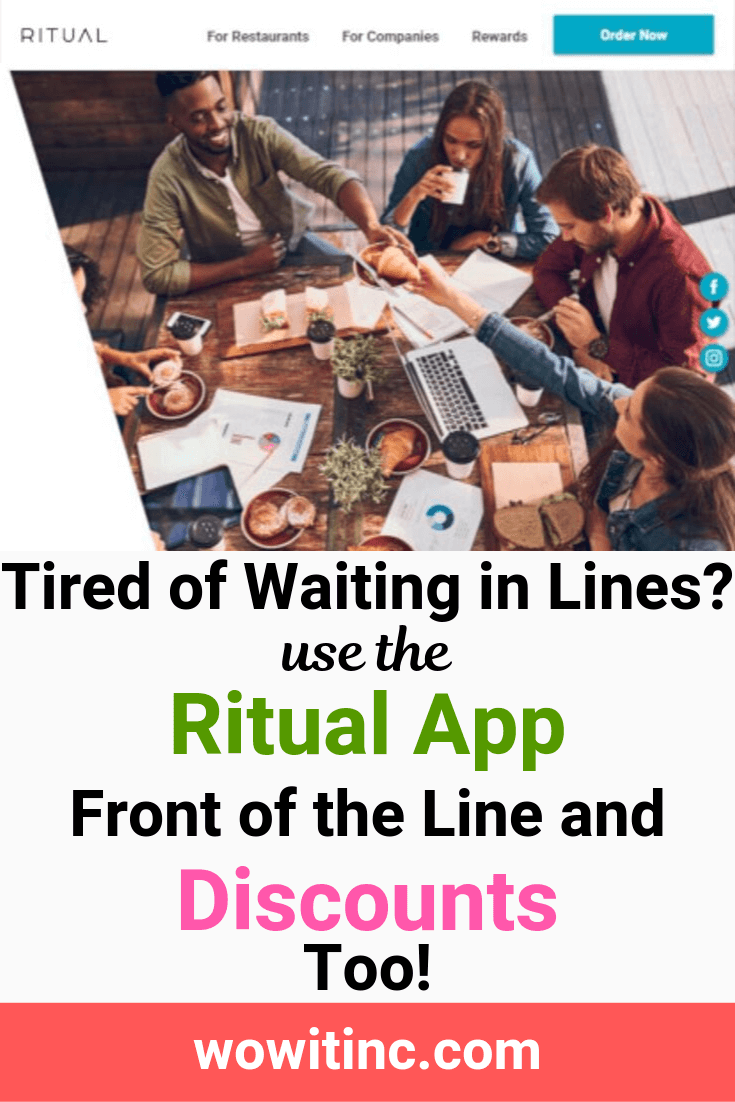 Ritual app front of the line