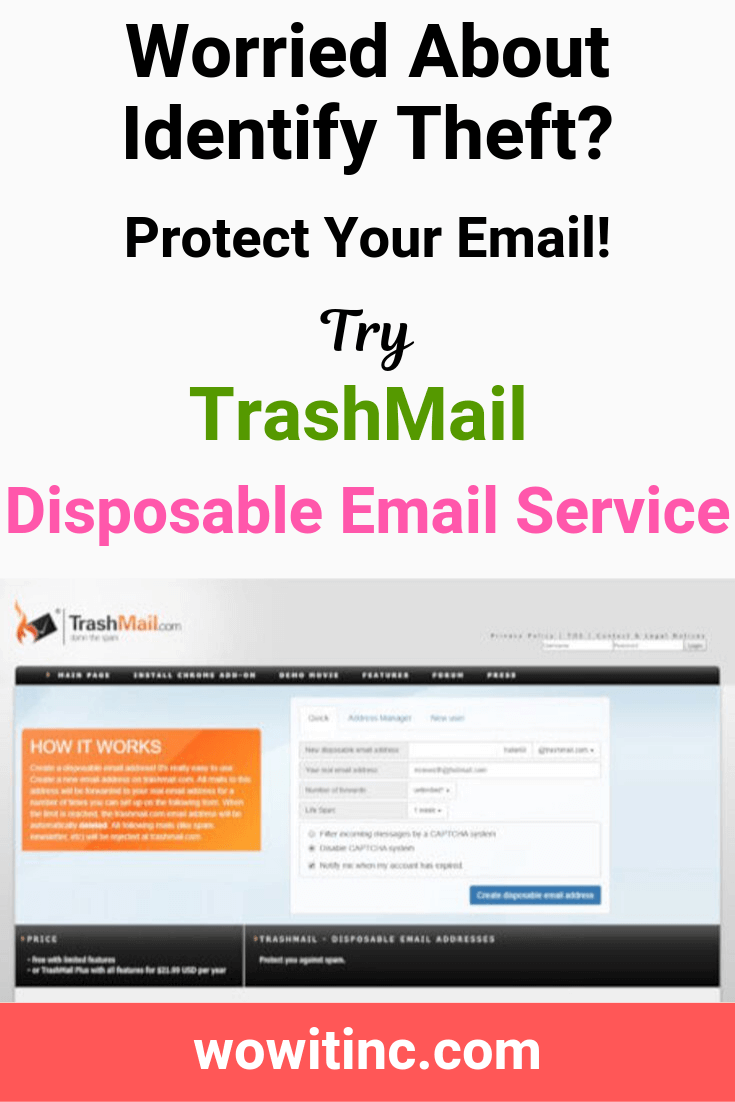 TrashMail - disposable email service