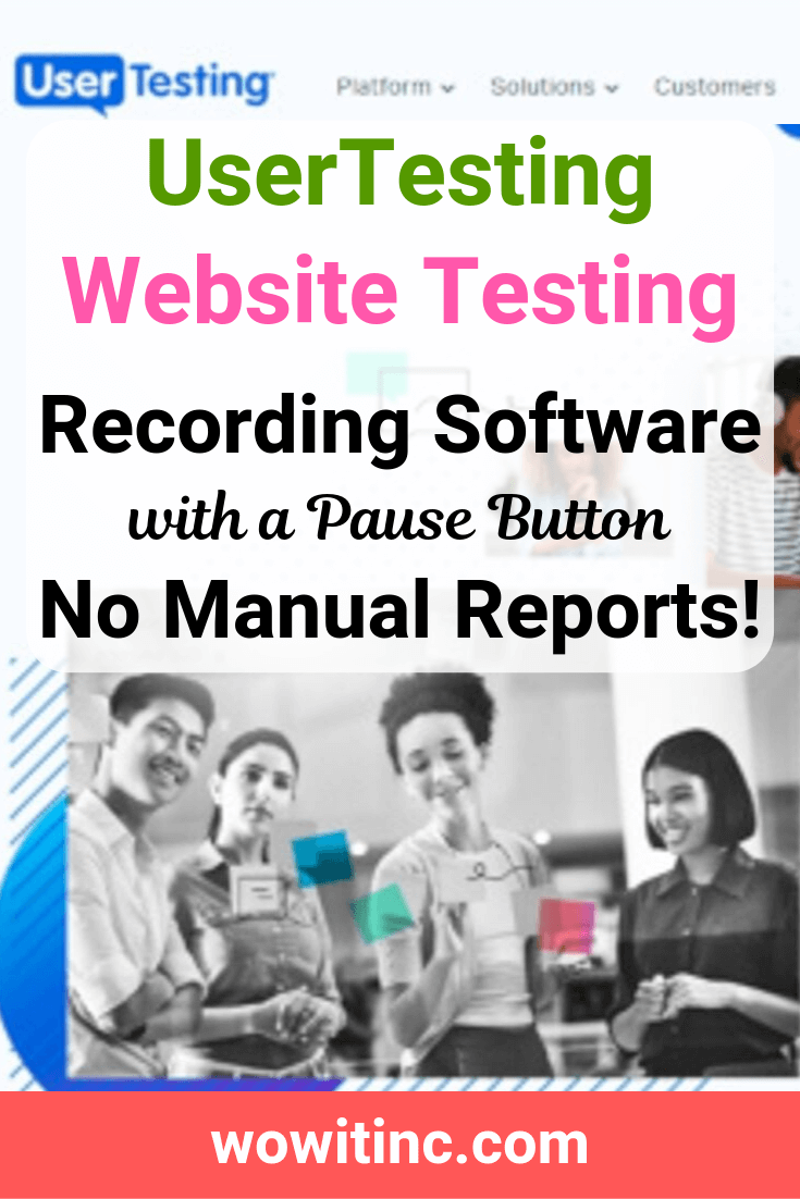 UserTesting website testing - no manual reports