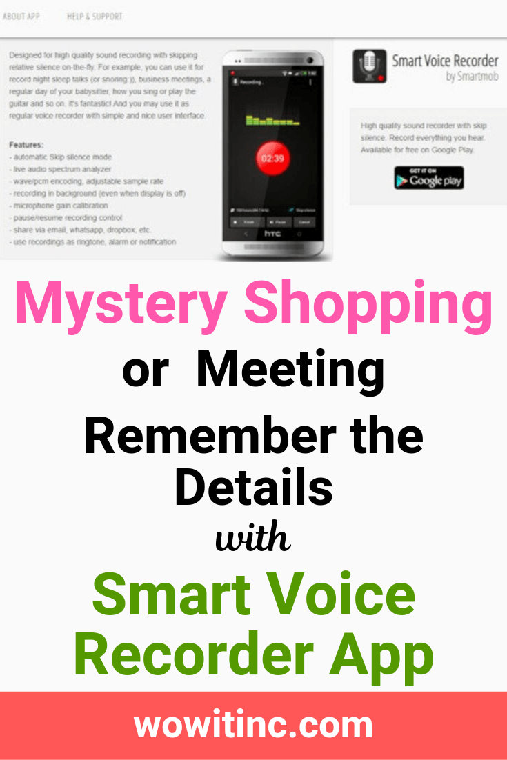 Smart voice recorder app - remember the details