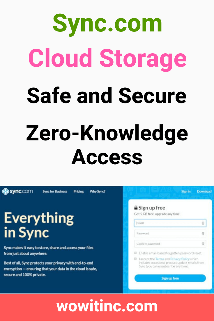 Sync cloud storage - safe and secure