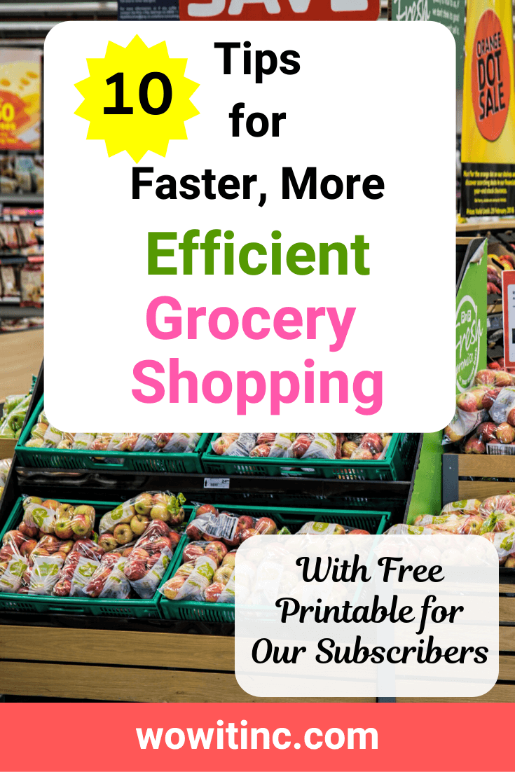 tips for efficient grocery shopping