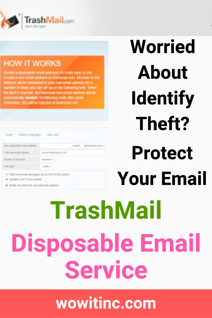 TrashMail disposable email - avoid identity theft
