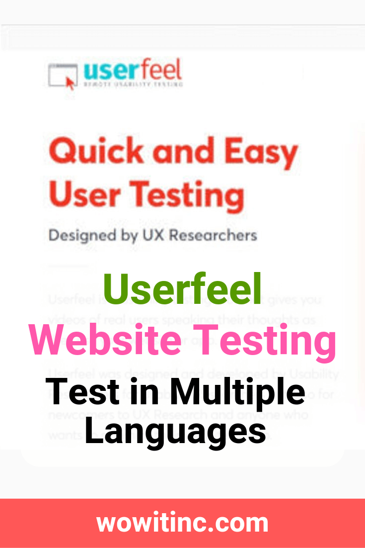Userfeel website testing in multiple languages